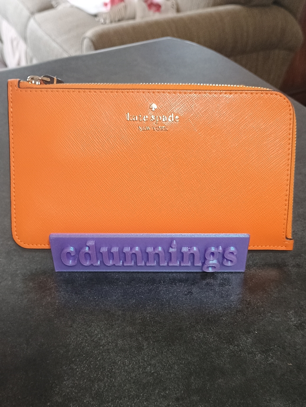 NWOT Kate Spade New York Orange Zip Around Wristlet